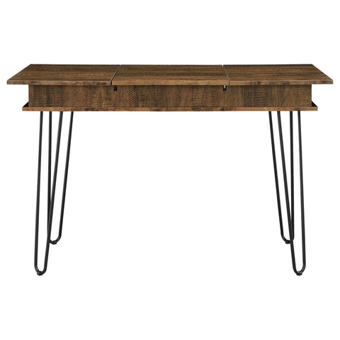 Oleander 47-inch Writing Desk with Storage Rustic AmberRustic Amber