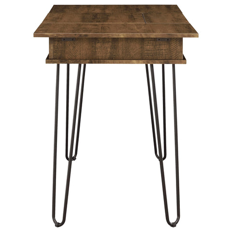 Oleander 47-inch Writing Desk with Storage Rustic AmberRustic Amber
