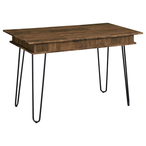 Oleander 47-inch Writing Desk with Storage Rustic AmberRustic Amber