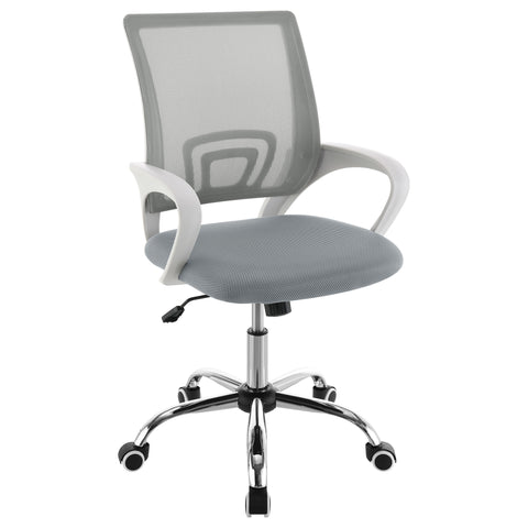 Ricci Upholstered Adjustable Home Office Desk Chair GreyLight Grey