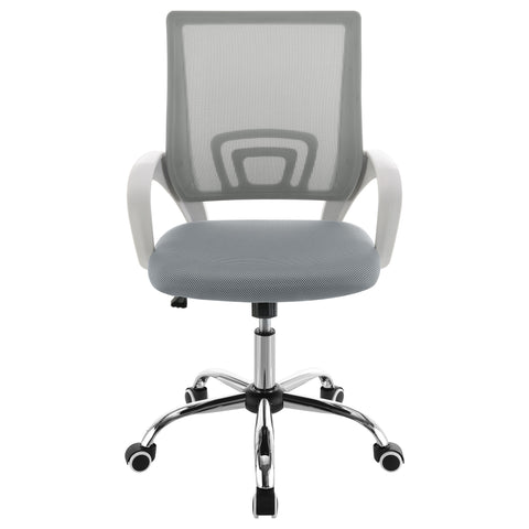 Ricci Upholstered Adjustable Home Office Desk Chair GreyLight Grey