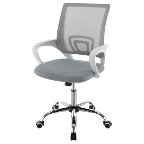Ricci Upholstered Adjustable Home Office Desk Chair GreyLight Grey