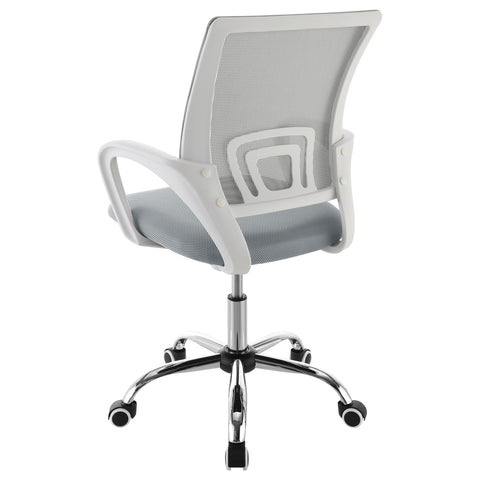 Ricci Upholstered Adjustable Home Office Desk Chair GreyLight Grey