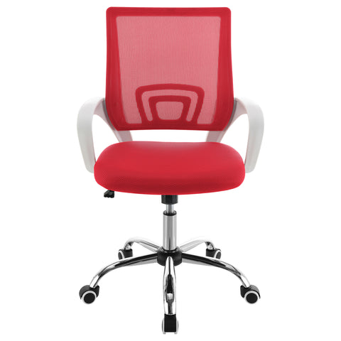 Ricci Upholstered Adjustable Home Office Desk Chair RedRed