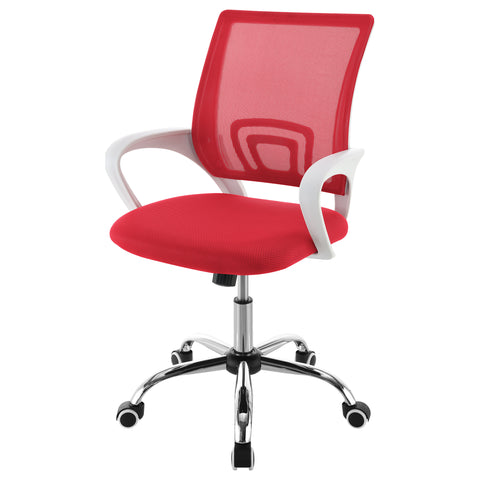 Ricci Upholstered Adjustable Home Office Desk Chair RedRed