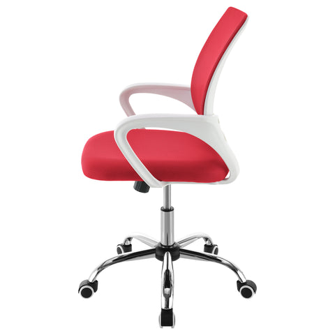 Ricci Upholstered Adjustable Home Office Desk Chair RedRed