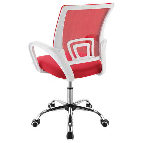 Ricci Upholstered Adjustable Home Office Desk Chair RedRed