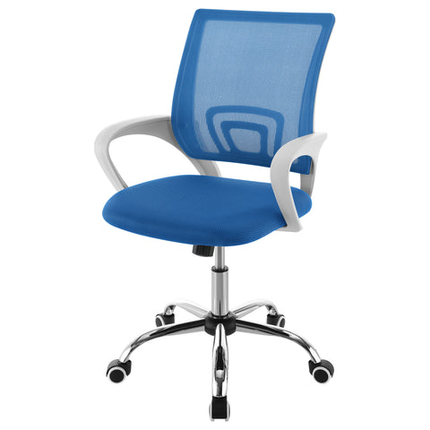 Ricci Upholstered Adjustable Home Office Desk Chair BlueBlue