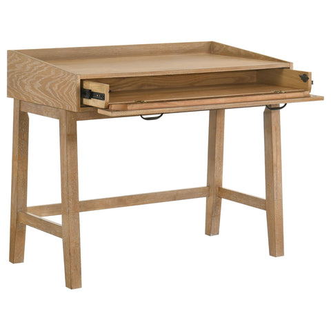 Galindo 38-inch Computer Desk with Keyboard Drawer Distressed Light Brown