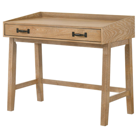 Galindo 38-inch Computer Desk with Keyboard Drawer Distressed Light Brown