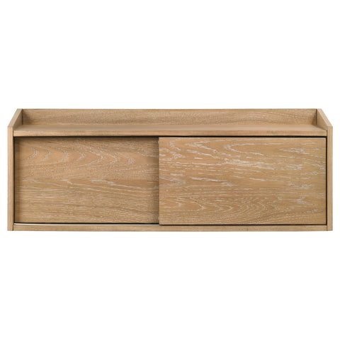 Galindo Bookshelf Bridge with Cubbies Distressed Light Brown