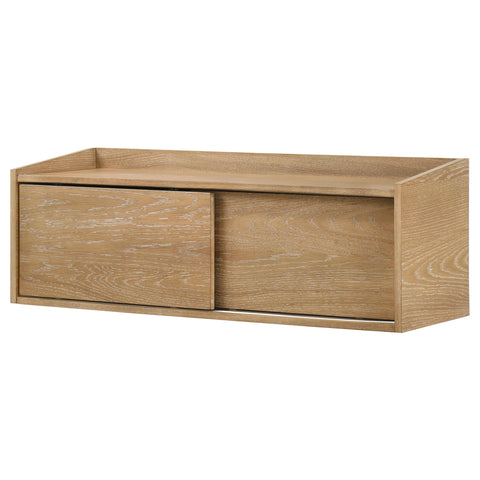Galindo Bookshelf Bridge with Cubbies Distressed Light Brown