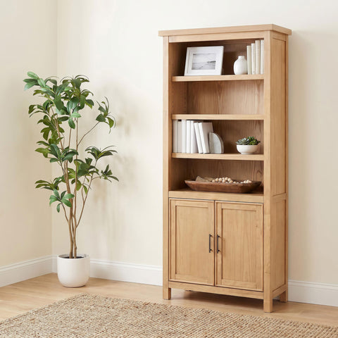 Reseda 72-inch 2-door Home Office Cabinet Bookcase Light Ash
