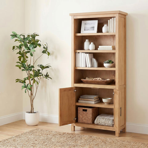 Reseda 72-inch 2-door Home Office Cabinet Bookcase Light Ash