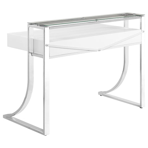 Bucknell 48-inch 2-drawer Writing Desk White High GlossWhite High Gloss