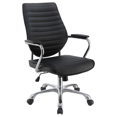 Darlene Upholstered Adjustable Home Office Desk Chair BlackBlack