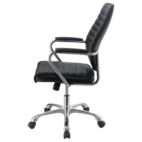 Darlene Upholstered Adjustable Home Office Desk Chair BlackBlack