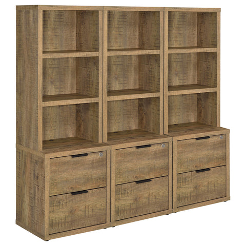 Jenna 3-piece Wall Unit Bookcase Set with USB Mango