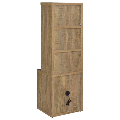 Elena 3-shelf Bookcase USB and Lockable Drawer Mango