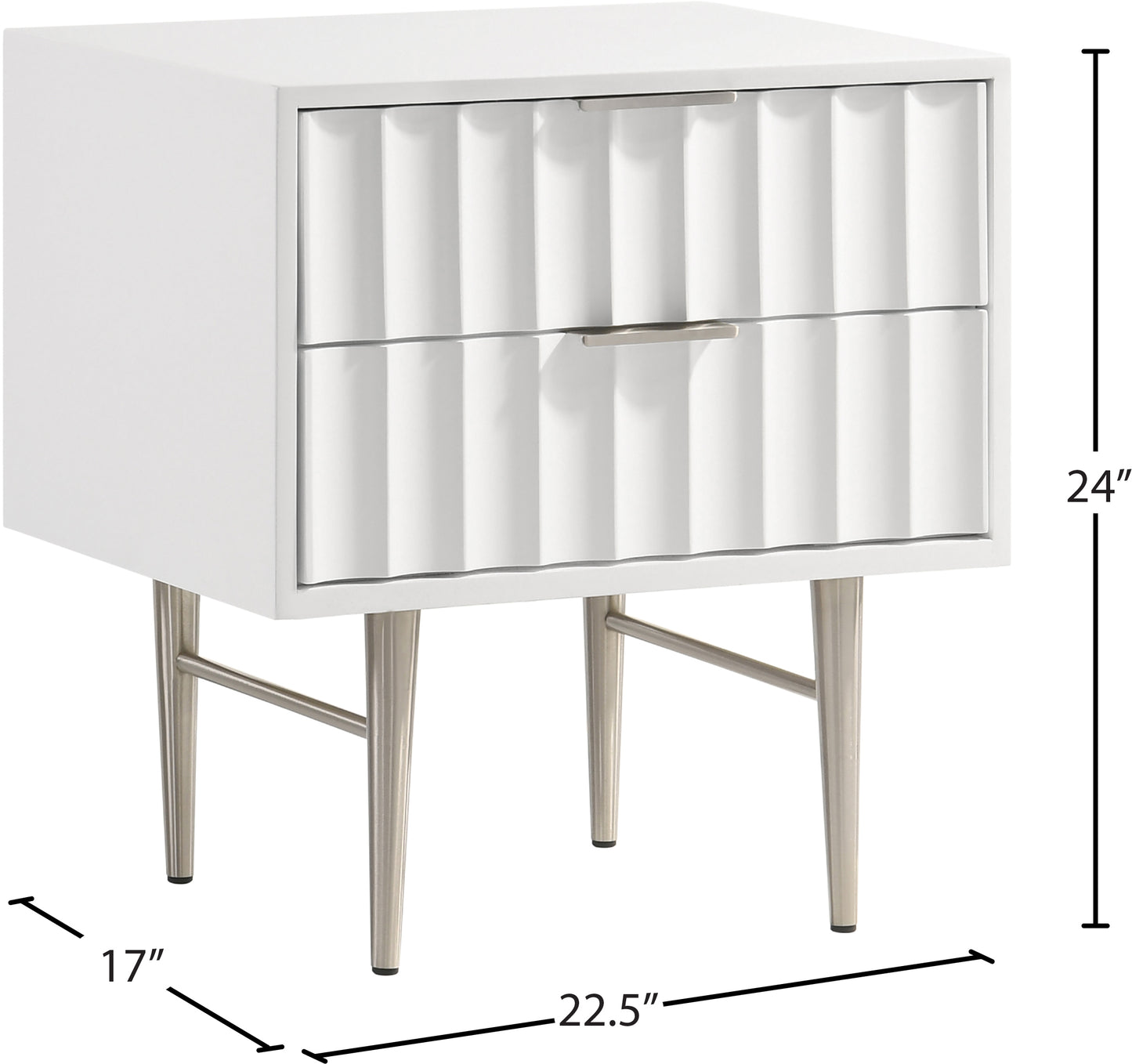 akoya white gloss night stand ns