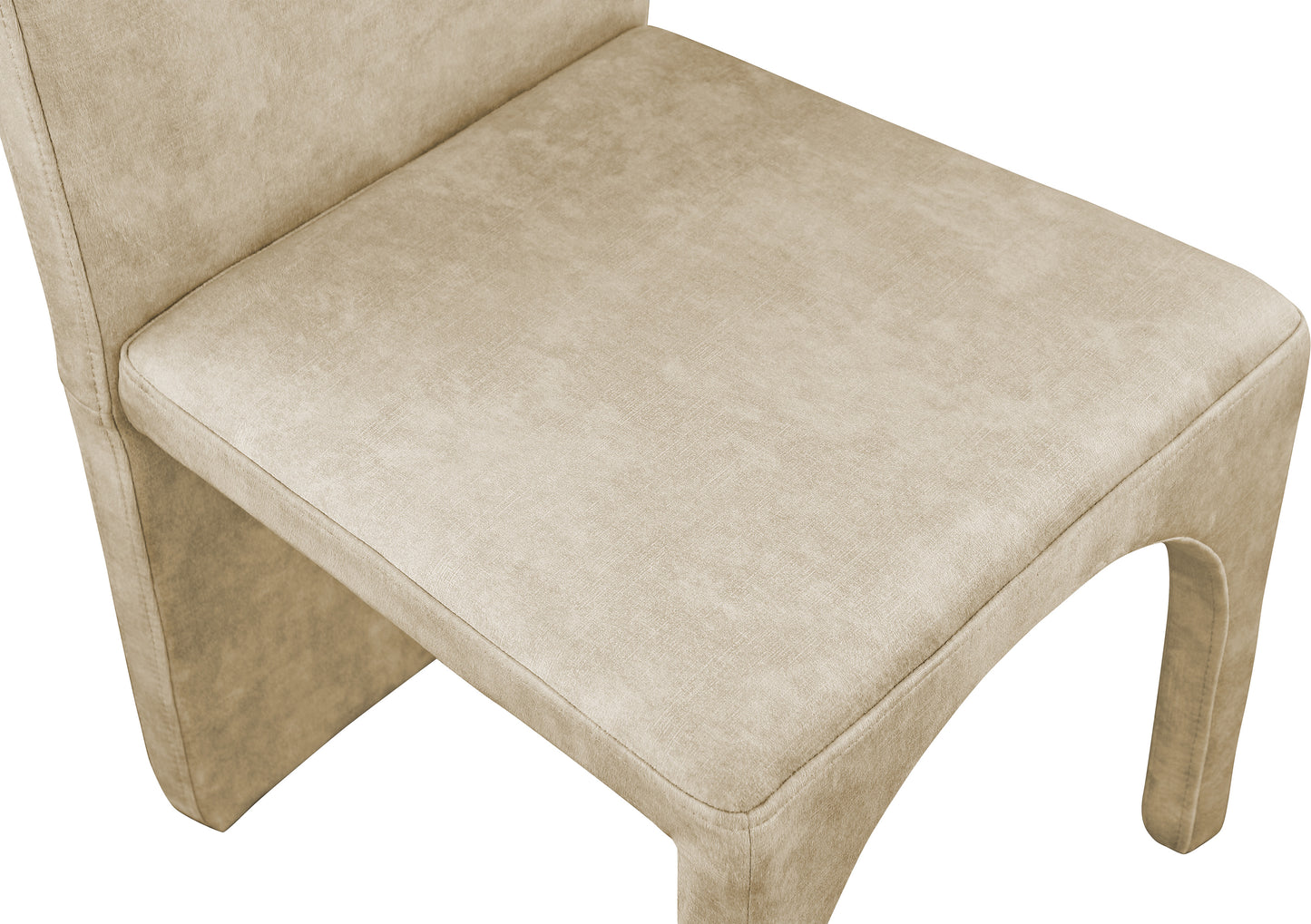 august beige velvet dining side chair sc