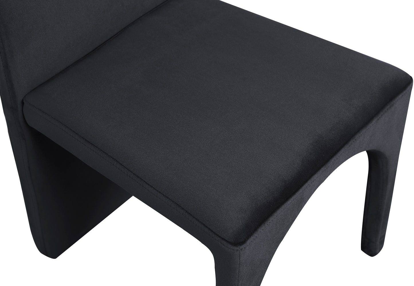 august black velvet dining side chair sc