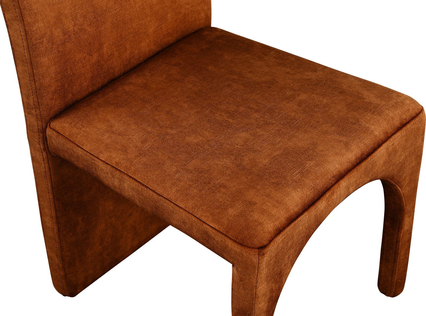 august cognac velvet dining side chair sc