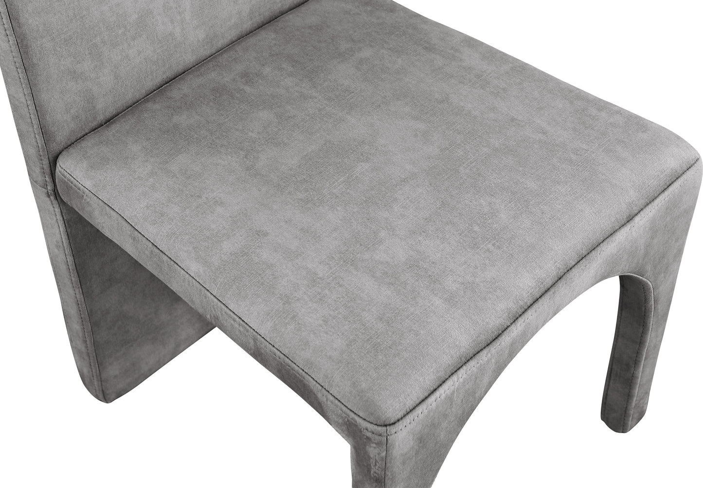 august grey velvet dining side chair sc