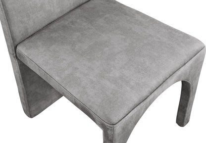 August Grey Velvet Dining Side Chair SC