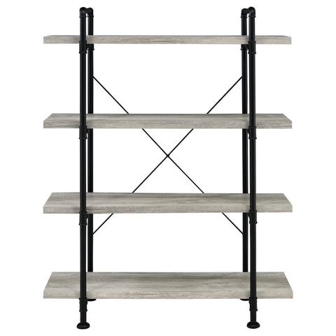 Axel 56-inch 4-shelf Bookshelf Grey Driftwood and BlackGrey Driftwood