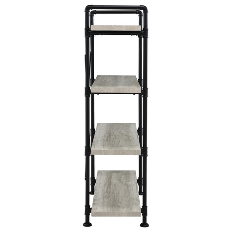 Axel 56-inch 4-shelf Bookshelf Grey Driftwood and BlackGrey Driftwood