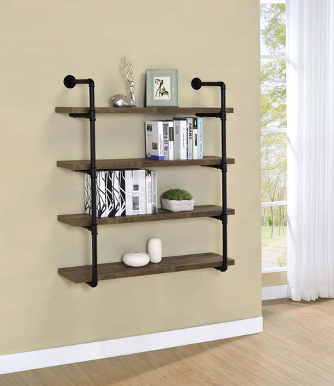 Arini 39-inch 4-shelf Wall Bookshelf Rustic OakRustic Oak