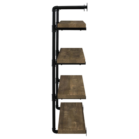 Arini 39-inch 4-shelf Wall Bookshelf Rustic OakRustic Oak