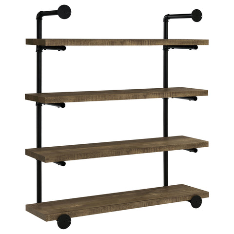 Arini 39-inch 4-shelf Wall Bookshelf Rustic OakRustic Oak