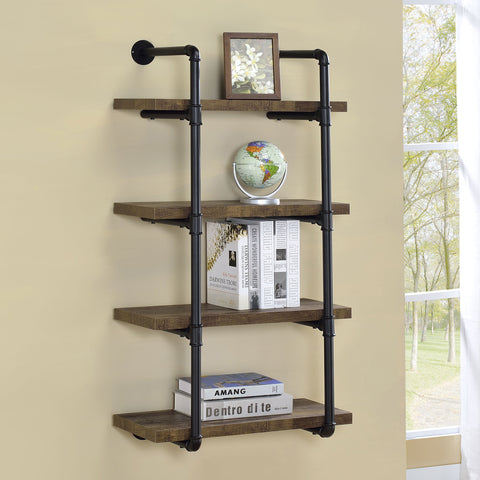 Arini 24-inch 4-shelf Wall Bookshelf Rustic OakRustic Oak