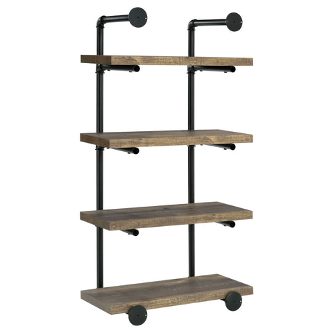 Arini 24-inch 4-shelf Wall Bookshelf Rustic OakRustic Oak