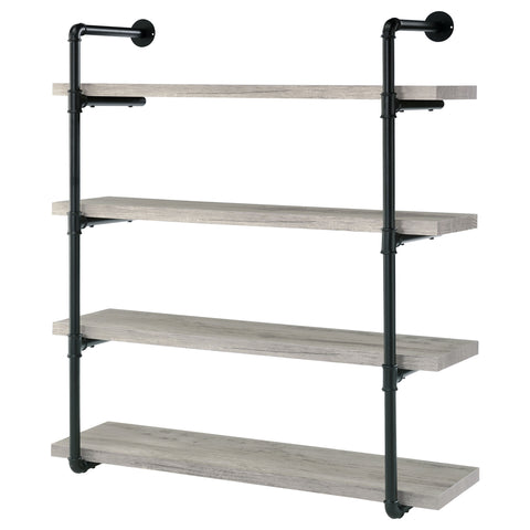 Arini 39-inch 4-shelf Wall Bookshelf Grey DriftwoodGrey Driftwood