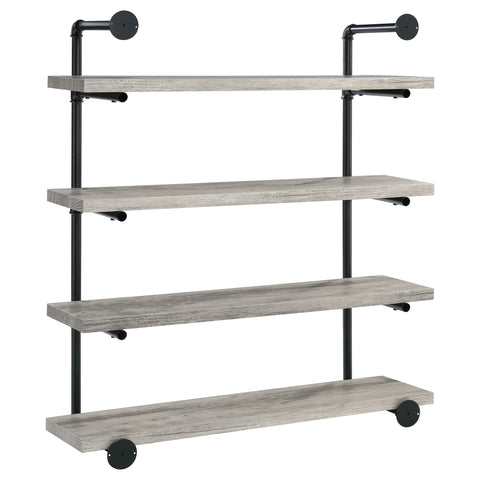 Arini 39-inch 4-shelf Wall Bookshelf Grey DriftwoodGrey Driftwood