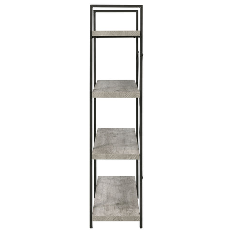 Alamosa 55-inch 4-shelf Bookshelf Grey Driftwood and GunmetalGrey Driftwood