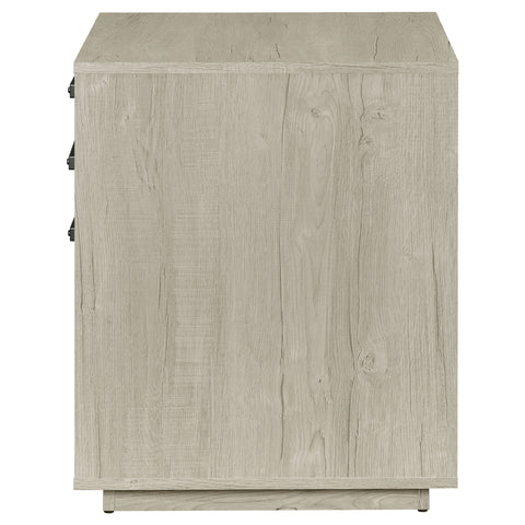Fairfield 3-drawer Home Office File Cabinet Whitewashed GreyWhite Washed Grey