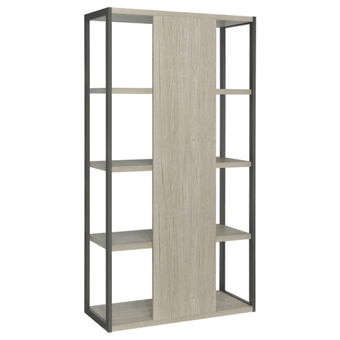 Ottowa 72-inch 4-shelf Bookshelf Whitewashed Grey