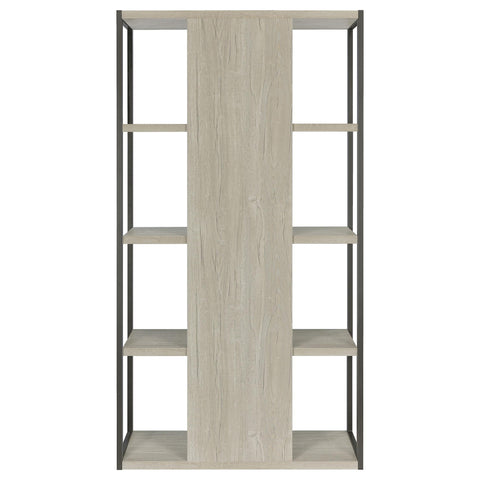 Ottowa 72-inch 4-shelf Bookshelf Whitewashed Grey
