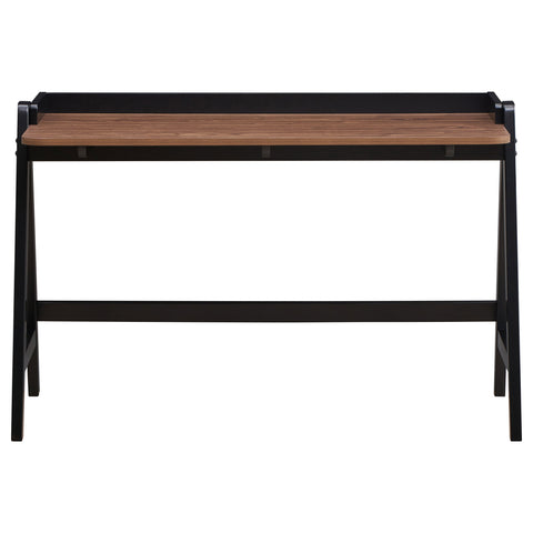 Briana 50-inch Writing Desk with USB Ports Walnut and BlackWalnut
