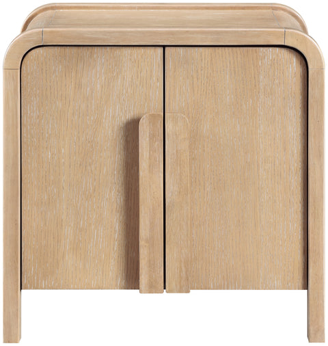 Camden 20" Natural Oak Veneer And Solid Wood Nightstand, 1 Piece
