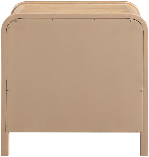 Camden 20" Natural Oak Veneer And Solid Wood Nightstand, 1 Piece