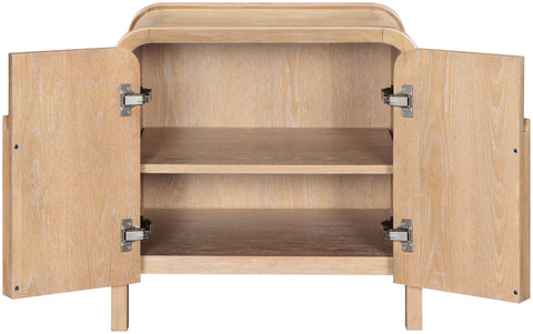 Camden 20" Natural Oak Veneer And Solid Wood Nightstand, 1 Piece