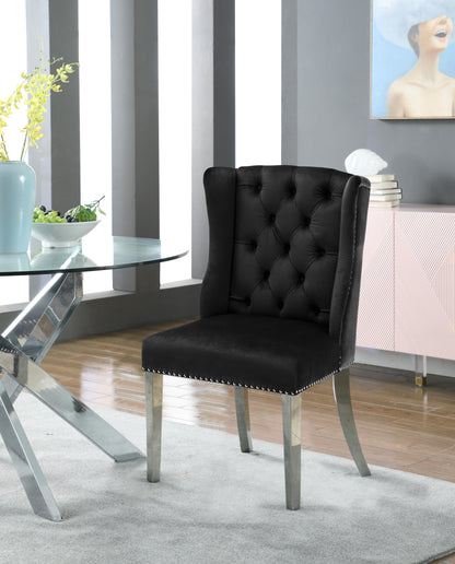 Aria Black Velvet Dining Chair C