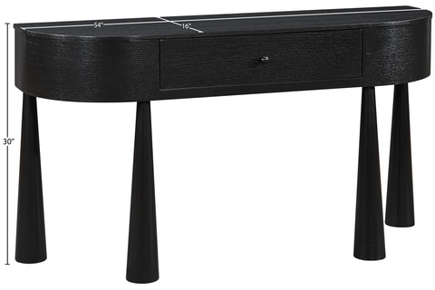 Laurel Black Acacia Veneer And Solid Wood Console Table, 1 Piece