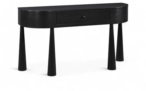 Laurel Black Acacia Veneer And Solid Wood Console Table, 1 Piece