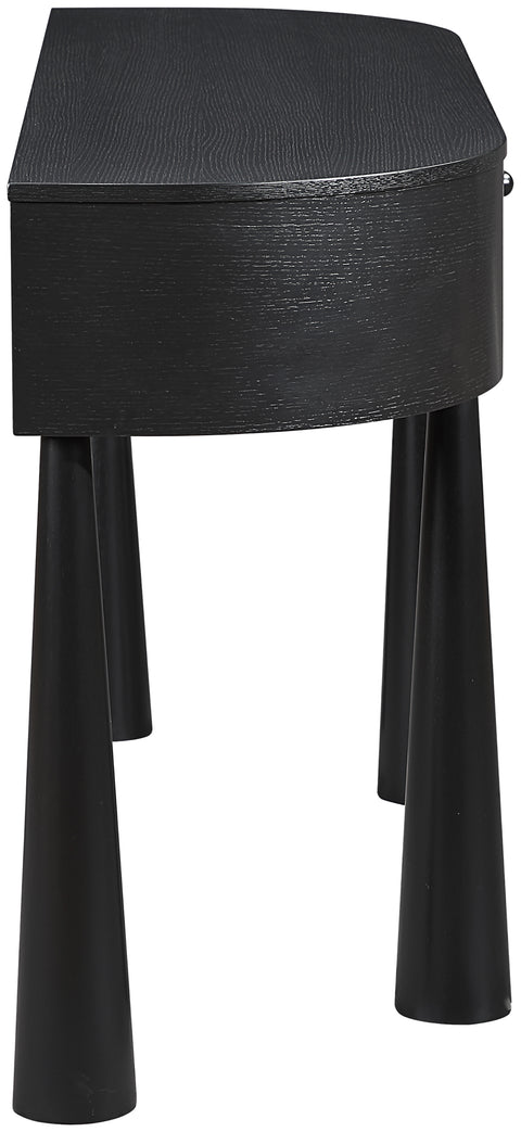 Laurel Black Acacia Veneer And Solid Wood Console Table, 1 Piece